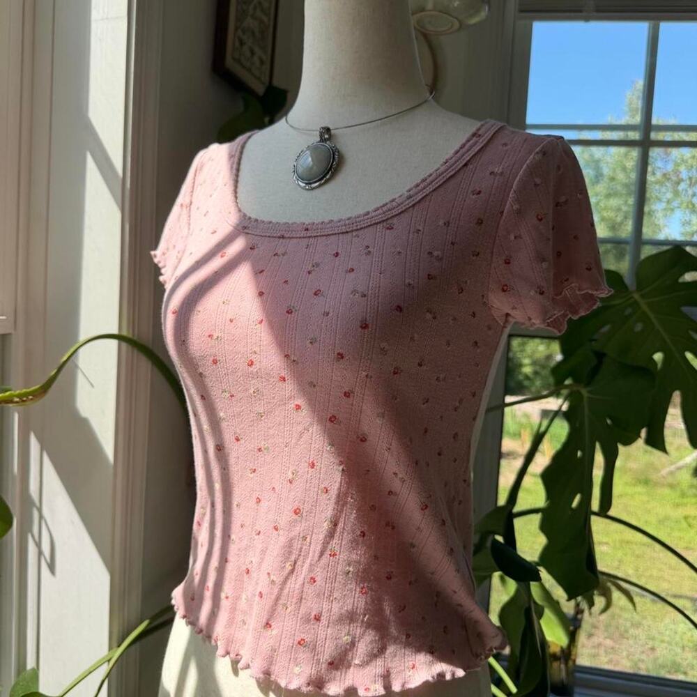 Pink Floral Top XS